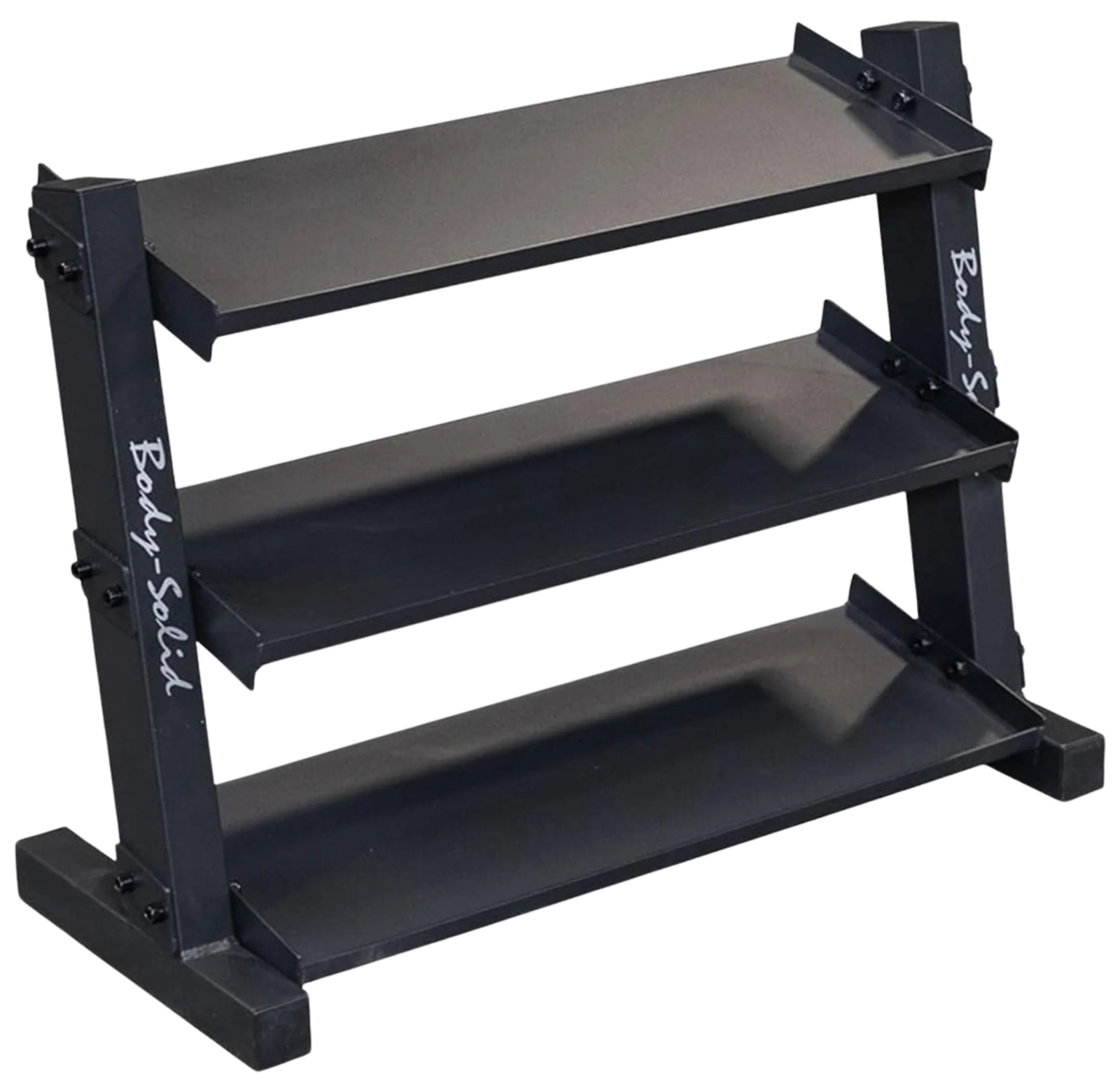 Body Solid GDR34B 3 Tier Horizontal 34" Vinyl or Neoprene Dumbbell Rack (New)