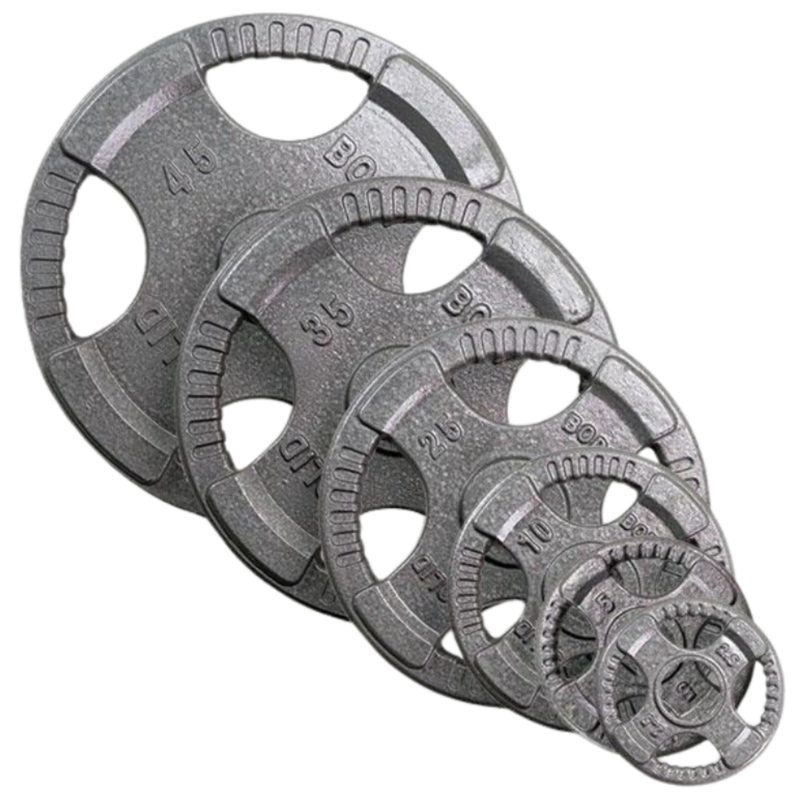 Body Solid OST355 Cast Iron Grip Plate Set - 355 lbs. (plates only) (New)