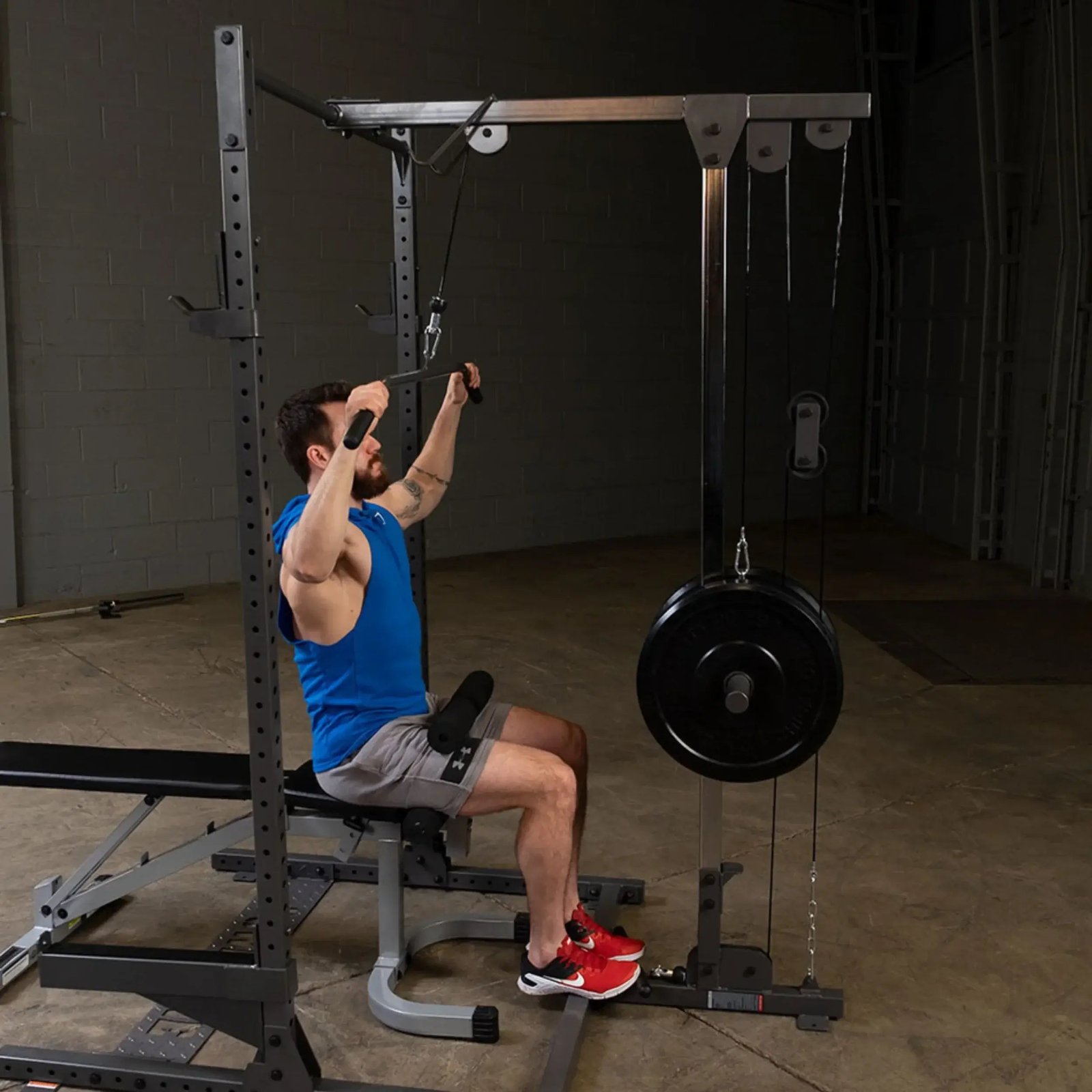 Body-Solid PLA500 Powerline Half Rack Lat Attachment (New) - Image 3