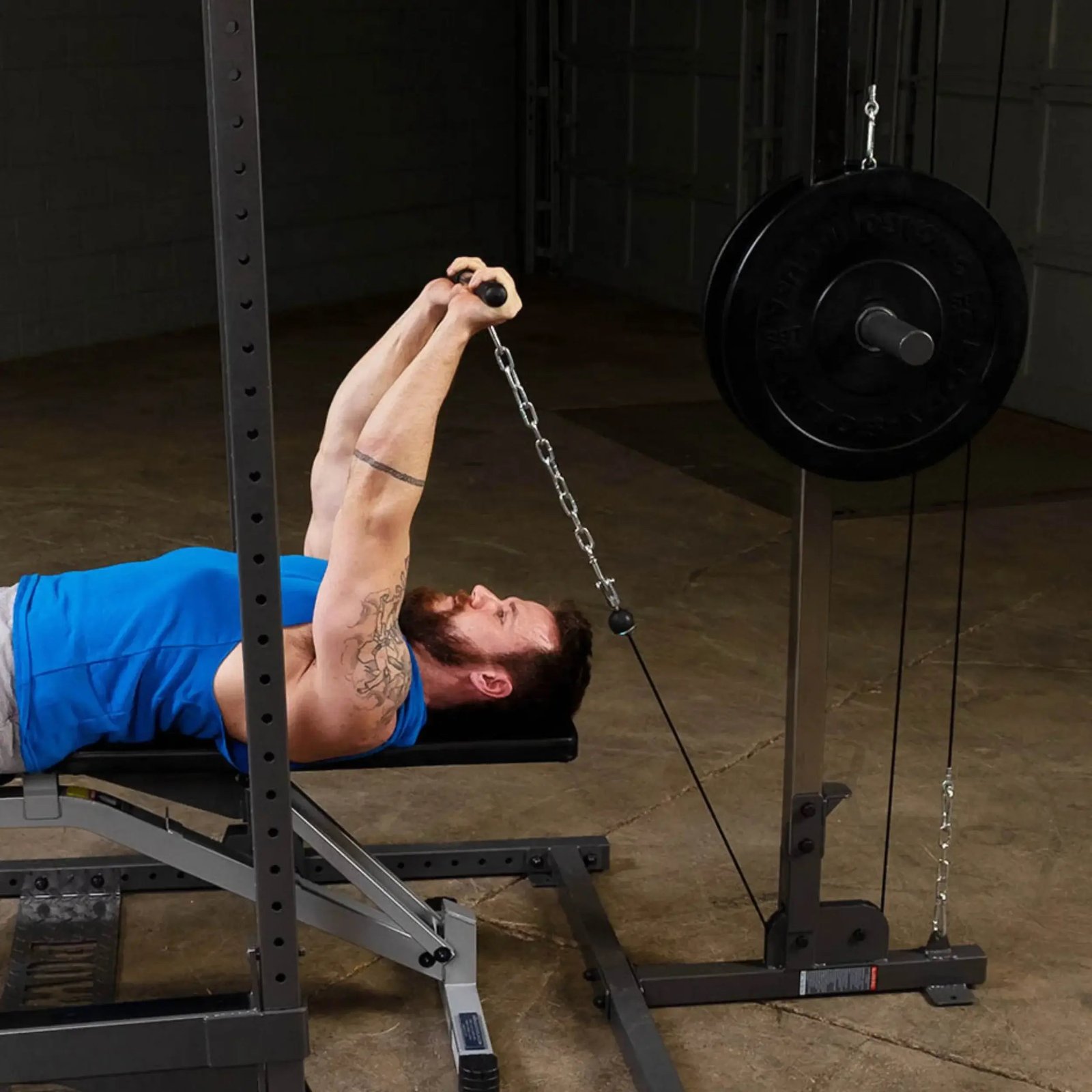 Body-Solid PLA500 Powerline Half Rack Lat Attachment (New) - Image 4