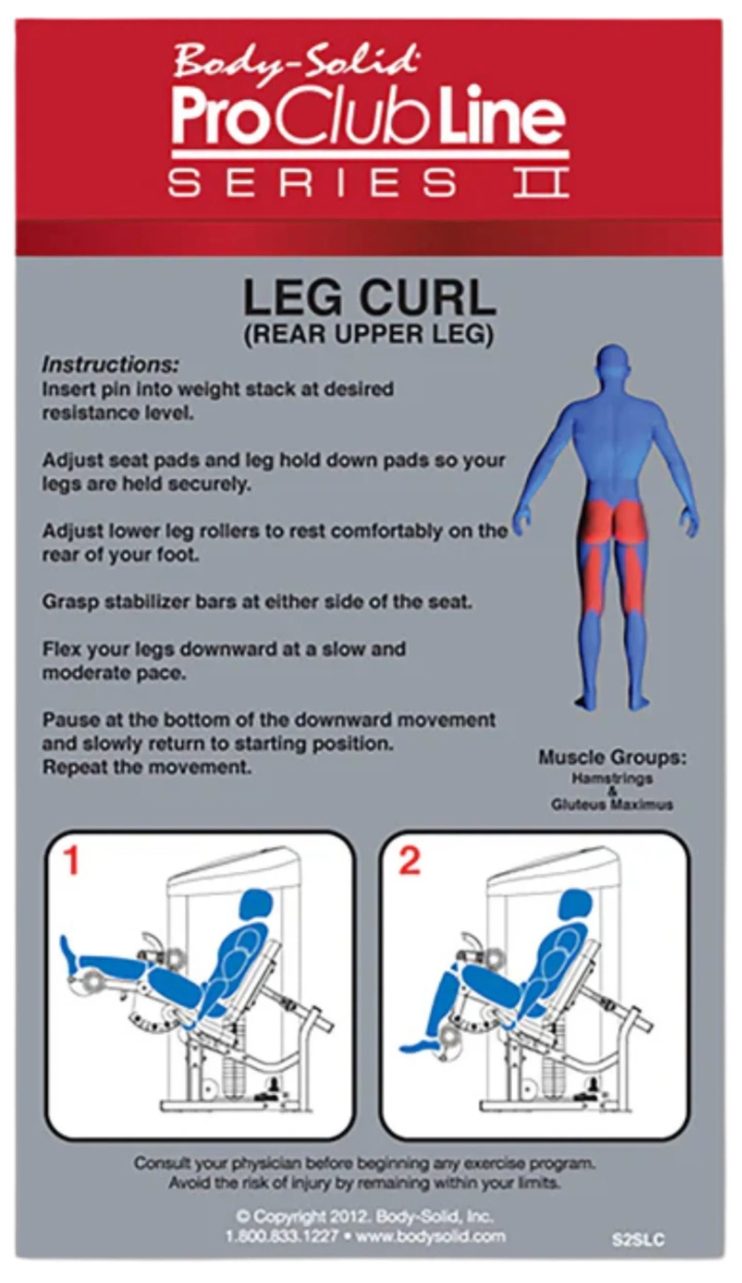 Body-Solid S2SLC-1 Series II Seated Leg Curl (New) - Image 5