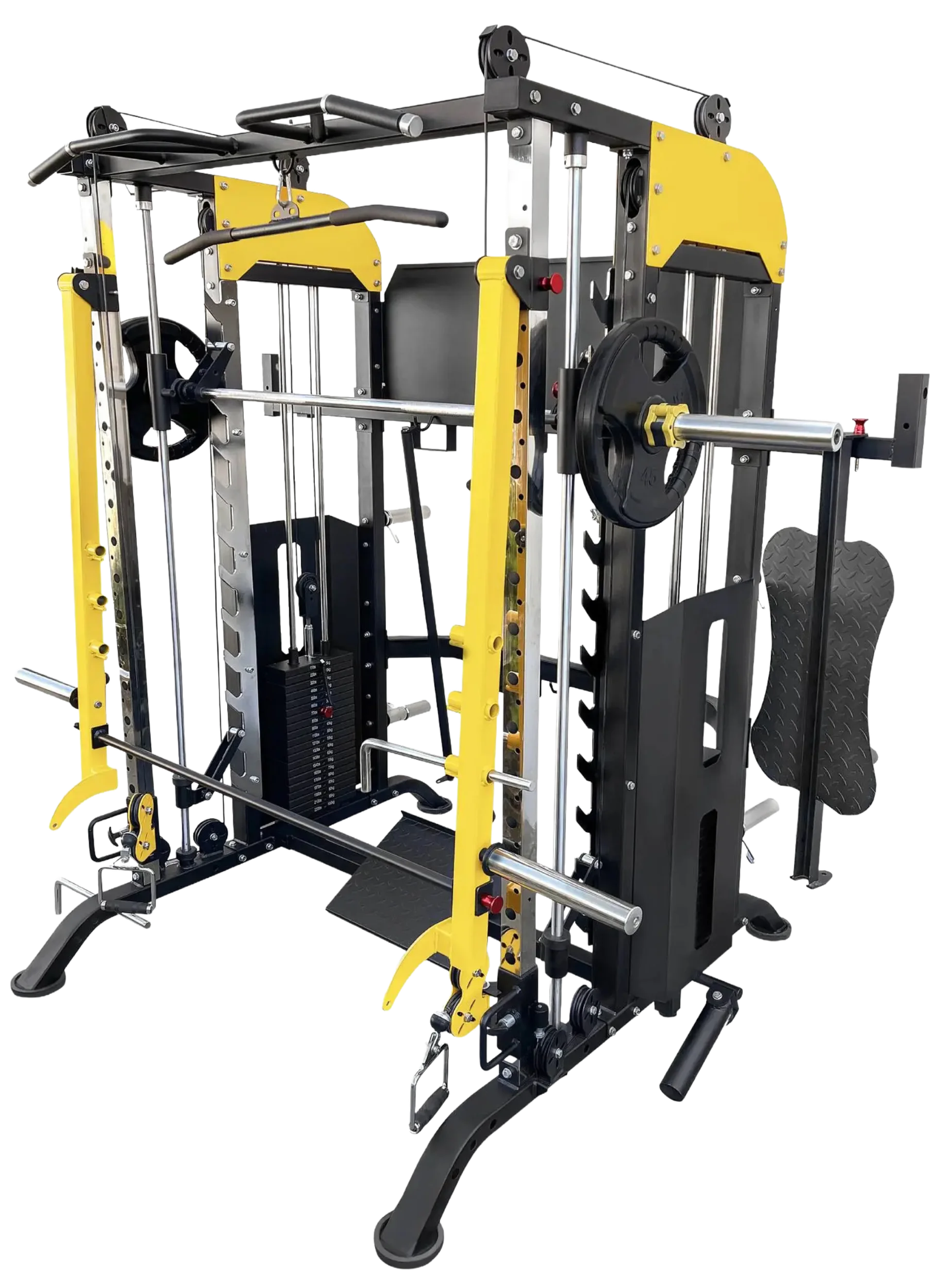 French Fitness FSR90 Functional Trainer Smith & Squat Rack Machine (New)