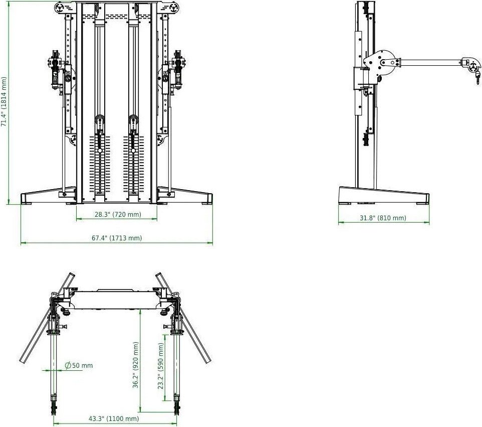 French Fitness Newport Dual Cable Crossover Functional Trainer (New) - Image 7